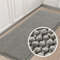 LINGKY Badematte rutschfest 50x150 cm Chenille Badezimmerteppich Saugfähige Badteppich Waschbar Badvorleger Bad Teppich Badezimmer Duschvorleger Badematte Hellgrau