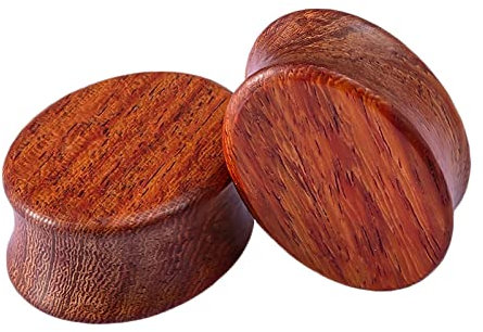 Homxi 2er Set Tunnel 12 mm,Holz Tunnel Tunnel Ohrringe Herren 1/2 inch Oval Tunnels Set Braun
