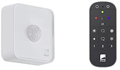 EGLO connect.z Smart-Home Bewegungsmelder, ZigBee, batteriebetrieben, App-Steuerung, Sensor für EGLO connect.z Leuchten aus Kunststoff in Weiß, IP44