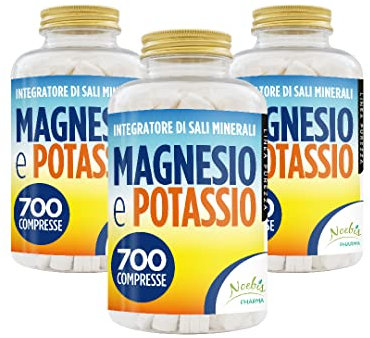 Magnesio e Potassio 2100 Compresse - Magnesio Citrato e Potassio Citrato - contro Stanchezza e Fatica Fisica, Caldo, Sali Minerali Organici Altamente Assimilabili - Fornitura di Lunga Durata (3)