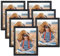 EXYGLO 7er Set Bilderrahmen 20x25 cm, Schwarz Fotorahmen Collage für 25x20 cm Fotos und Bilder, Dunkler Rahmen Leicht und Dünn - Wand- oder Tischaufsteller