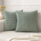 MIULEE 2er Set 45x45 cm Kordsamt Kissenbezüge Moderne Kissenhüllen Dekorative Sofakissen Dekokissen Weicher Zierkissenbezug für Wohnzimmer Sofa Schlafzimmer Boho Dekor Graugrün