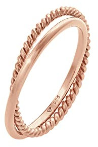 Elli Ring Damen Wickel Klassisch Filigran Twisted Trend in 925 Sterling Silber