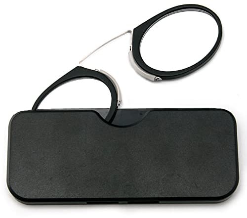 Kodilin Occhiali da Lettura 2.5 Mini Lettore di Naso a Clip per Uomini e Donne, Occhiali da Lettura Flessibili Portatili Antiscivolo Nero