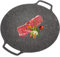 BORDSTRACT Padella per barbecue per fornelli a gas, piastre elettriche, griglie interne o esterne, piastra coreana rotonda, padella con rivestimento antiaderente (universale 30 cm)