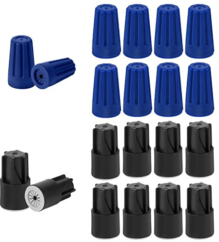 20pcs Waterproof Wire Nut Connectors, Twist Nuts Caps Wire Connection Electrical Wire Connectors Wire Caps Compatible with 22AWG-12AWG for Outdoor Lights Irrigation Valves