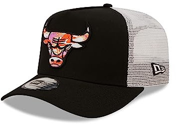 New Era Kappe Hut Chicago Bulls Fanartikel gebogener Schirm verstellbar schwarz rot Infill Camouflage A-Frame - One-Size
