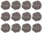 sourcing map 12 Stück Rattan-Kugeln dekorative Kugeln 5,1 cm für Vasenfüller, Hochzeit, Garten, Flur, Party, Grau