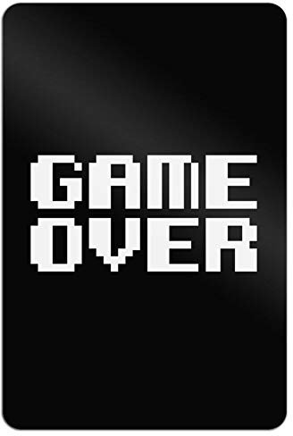 Blechschild, Wanddekoration, Game Over Gamer Pixel, Vintage-Metall-Poster, Plakette für Haus, Bar, Pub, Kunstschild, 30,5 x 45,7 cm