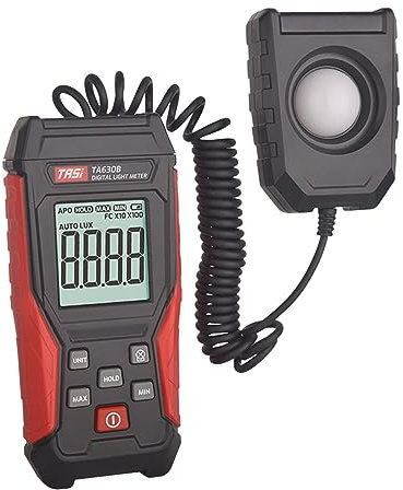 Milageto Luxmetro Portatile con retroilluminazione Luxmetro ad Alta precisione, per la Fotografia di Fabbrica di Piante, Frazionamento 200000LUX