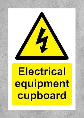 Electrical Equipment Cupboard Sign - Self Adhesive Vinyl 150mm x 100mm Case (Pack of 20)