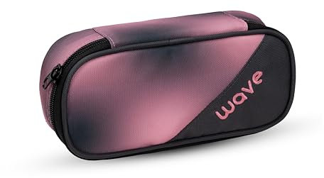 Wave Infinity Schlamperbox, Federmäppchen, Schlampermäppchen, Faulenzer Box, Federmappe, Stifte Etui, Mädchen, Unisex (335-79) (Pinky)