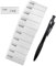 ZSRVAJ 200 Pcs Iron on Labels for Clothes, Iron on Name Labels for Clothes, Washable Name Labels for Clothes, Personalised Name Tags for Clothes Nursery and School with Pen (White)