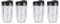 TsoLay 4 tazas de repuesto para licuadora Ninja de 18 onzas con tapa para Ninja Auto IQ BL480 BL642 BL450 BL682 BL480, BL490, BL640 BL680