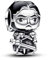 PANDORA Moments Game of Thrones Jon Snow Charm aus Sterling Silber, Kompatibel Moments Armbändern, 793137C01