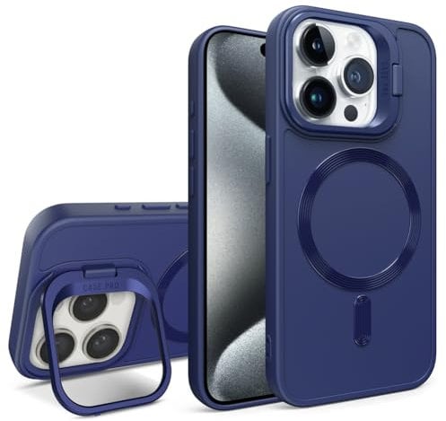 IMEIKONST Magnetic for iPhone 11 Pro Max Phone Case with Wireless Charging, Camera Protector Matte Feel Back Shell Shockproof Ultra Slim Thin Design Cover for iPhone 11 Pro Max. Dark Blue DJT