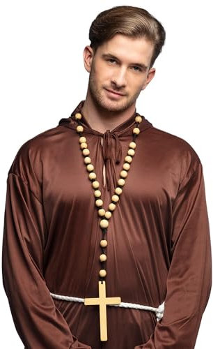 Boland 64349 - Halskette mit Kreuz für Faschingskostüme, Mottoparty, Halloween oder Karneval, Priester, Pfarrer