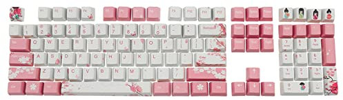 Blossoms Keycaps Dye-Sublimation OEM Profile ForMX Switch DZ60 GK61- SK61 108 Keys Mechanical Keyboard Keys Caps Dye-sub Keycaps Flower