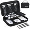 Lacdo Hart Elektronische Kabeltasche Storage Organizer Hülle für USB-Flash-Laufwerke, SD-Karte, Apple Pencil Pro/2/1, USB-Kabel, MacBook-Netzteil Eva Schützende Tragetasche Zubehörtasche, Schwarz