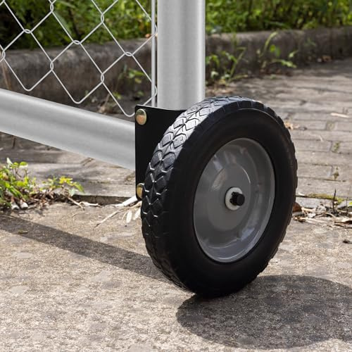 DURIGID 8 Inch Heavy Duty Gate Wheels for Metal Tube Gate, Farm Gate Wheel Helper Support Wheel Side Mount for Fence Gate, Prevent Gate Sagging, Black 1 Pack