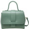 Chicca Borse Borsa a Mano Elegante con Tracolla da Donna in Pelle (Verde Menta)