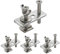 T-Track Morsetti per il legno, Hold Down Morsetto, 4 Pack portatile Track Clamps, Drill Press Clamp, T-track Accessories, Bench Morsetti, Engraving Machine Hardware For Metalworking