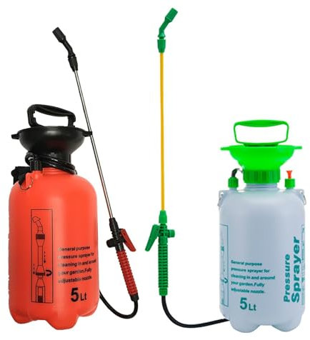 Pulverizador de agua para jardín, pulverizador manual con varilla, nebulizador de plantas, bomba de presión, pulverizador de agua de 5 litros para riego de jardín, limpieza del hogar