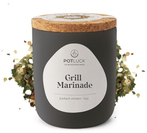 POTLUCK | Grill Marinaden Rub | Gewürzzubereitung für Fleisch, Fisch oder Gemüse | 70g im Keramiktopf