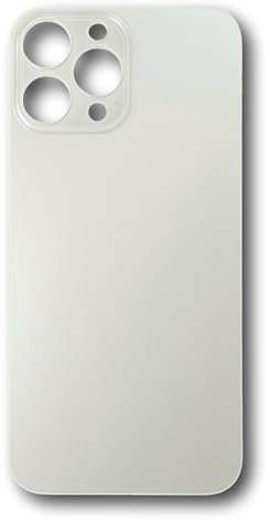 Smartex® Back Cover Glass compatibile with iPhone 13 Pro Max | Rear Housing Replacement (silver)