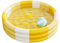 Toyhood Piscine gonflable à rayures vintage pour enfants, piscine à 3 anneaux, avec fond à bulles de sécurité gonflable, pour intérieur et extérieur, filles et garçons, jardin (jaune)
