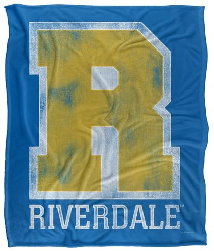Riverdale Varsity Silky Touch Super Soft Throw Blanket 152 X 127 cm, White