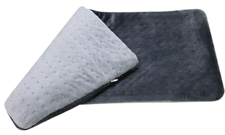 Ahuuen Elektrische Heizdecke - 30x60cm Heizdecke 1-Person - Weiche Automatisch Abschaltende Wärmeauflage Für Wohnung Studentenzimmer Home Office Sofa Bett