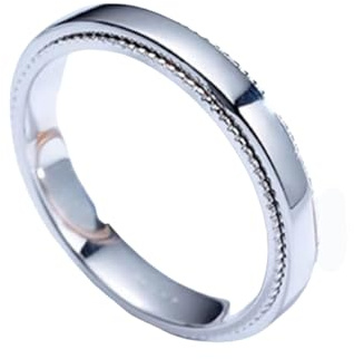 Ayoiow Aquamarin 750 Weissgold Ring Einfach, Verlobungsringe Gold Damen Größe 52 (16.6)| 18K Weißgold | Trendiger Modeschmuck für Jahrestag