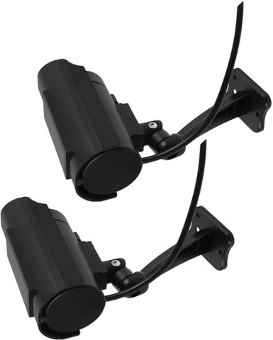 SHINEOFI 2pcs Solar Simulation Fake Outdoor Security Camera Prop Home Dummy Imitation Cctv Camera for Office Shop Indoor Garage