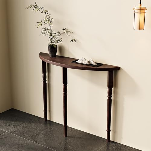 HPIRFYE Console D'entrée De Style Minimaliste,Table D'appoint D'entrée en Bois,Table Étroite Contre Le Mur,pour Petits Espaces, Couloir, Foyer, Facile À Installer(Brown,120 * 90cm)