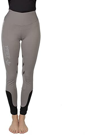 PFIFF 102483 Reitleggings 'Lucy' Damen Grip Vollbesatz, grau 42