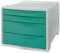 Esselte Schubladenset, 4-teiliger Schreibtisch-Organisator, Ablagefächer für Unterlagen und Schreibwaren, für Zuhause/Büro, zur Schreibtischorganisation, Colour'Breeze Serie, Grün, 626285