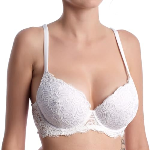LORMAR Reggiseno push-up Plunge in pizzo frizzante