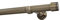 Sento 25mm Metall Gardinenstange Vorhangstange 1-läufig Messing Antik Classic 140 cm (1x140cm) ALBANA