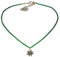 Alpenflüstern Filigrane Mini-Perlenhalskette Strassedelweiss - Damen-Trachtenschmuck mit antik-Silber-farbenem Edelweiss, Dirndlkette grün DHK258