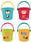 LUDI - 4 Seaux Gigognes - Jouets de Bain pour Bébé, de Plage et pour Piscine - À Partir de 10 Mois
