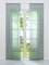 HeichkelL Schiebegardinen 2er-Set Einfarbige Flächenvorhänge Gardine Voile Halbtransparenter Schiebevorhang, Klettband und Beschwerungsstangen, Grau, Jedes Stück BxH 57x145 cm