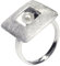 SILBERMOOS XL XXL Ringe in großen Größen Ring Damenring Platte quadratisch mit Perle gebürstet Sterling Silber 925 Größe 64, 66, 68, 70, Größe:70
