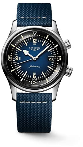 Longines orologio Heritage Legend Diver Blu Watch 42mm blu automatico acciaio L3.774.4.90.2