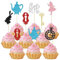 Gyufise 28 Pack Alice in Wonderland Cupcake Toppers Glitter Tea Party Eat Me Cupcake Picks Tea Party Cake Decorations Babyshower Boy Girl Kids Birthday Tea Party Supplies