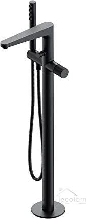 ECOLAM® freistehende Standarmatur für Badewanne Wannenarmatur stehend mit Handbrause CONTOUR Anthrazit gebürstet