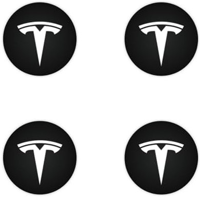 Mittelkappe (4-TLG.) für KAVANIC Tesla Model Y Model 3 Modifizierte Radkappen (Weiß/Mattschwarz)
