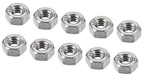 PATIKIL 1/4-20 UNC Esagonale Dadi, 10pz 304 Inox Acciaio Filo Esagono Dado