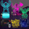 Moodlamp 5 in 1 Set Cartoon Nachtlicht, 16 Farbwechsel&Fernbedienung Anime Nachttischlampe, Geburtstag Weihnachten Geschenke für Mädchen Jungen Kinder