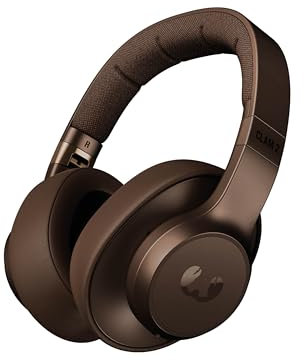 Fresh 'n Rebel Clam 2, Cuffie Bluetooth senza fili, Over-ear, 80 ore di riproduzione, Con Microfono, Pieghevoli, Modalità Suono Ambientale, Ricarica rapida, Porta audio, Pelle vegana (Brave Bronze)
